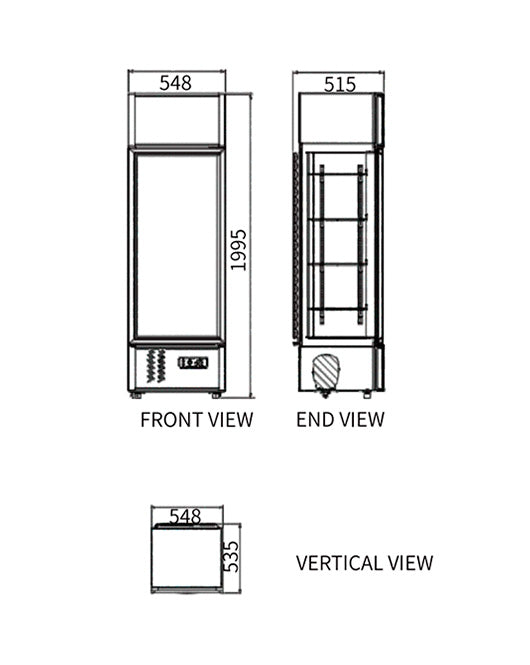 Single Glass Door Display Fridge LC-298B - LC-298B - Snow Village Commercial Fridge - 2 - NZ Depot Buy Single Glass Door Display Fridge LC-298B Online - Commercial Fridges - 2 - NZ Depot Delivery