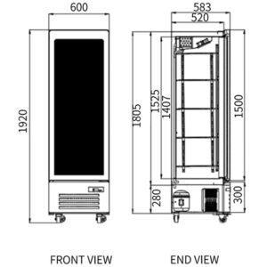 Buy Single Glass Door Display Fridge LC-338FP Online - Commercial Fridges - 2 - NZ Depot Delivery