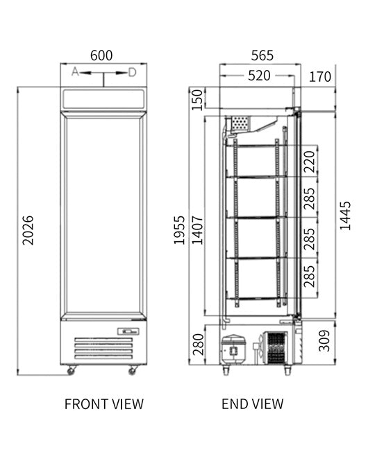 Single Glass Door Display Fridge LC-338W - LC-338W - Snow Village Commercial Fridge - 2 - NZ Depot Buy Single Glass Door Display Fridge LC-338W Online - Commercial Fridges - 2 - NZ Depot Delivery