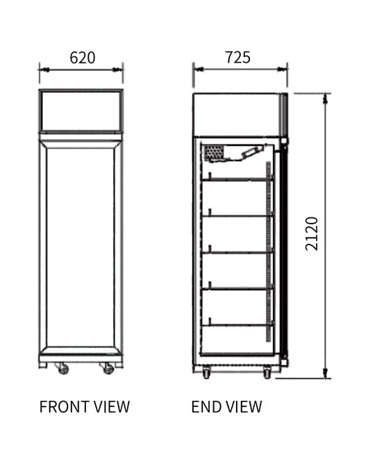 Single Glass Door Display Fridge LC-620FX - LC-620FX - Snow Village Commercial Fridge - 2 - NZ Depot Buy Single Glass Door Display Fridge LC-620FX Online - Commercial Fridges - 2 - NZ Depot Delivery