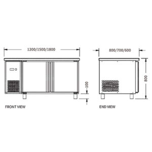 Buy Stainless Double Door Workbench Freezer PLD-18N2F (700MM) Online - Commercial Freezers - 2 - NZ Depot Delivery