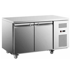 Buy Stainless Steel Double Door Workbench Freezer GNR1360T2 Online - Commercial Fridges - 1 - NZ Depot Delivery