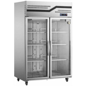Buy Stainless Steel Two Glass Door Fridge CFR-40B2F Online - Commercial Fridges - 1 - NZ Depot Delivery