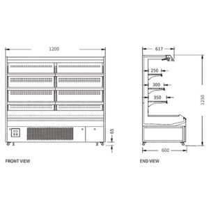 Buy Supermarket Display Cabinet Chiller XC-ZL-12/1250 Online - Commercial Commercial Refrigeration - 2 - NZ Depot Delivery