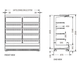 Buy Supermarket Vertical Display Chiller XC-CLF-19/870 Online - Commercial Fridges - 2 - NZ Depot Delivery