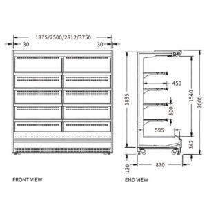 Buy Supermarket Vertical Display Chiller XC-CLF-25/870 Online - Commercial Fridges - 2 - NZ Depot Delivery