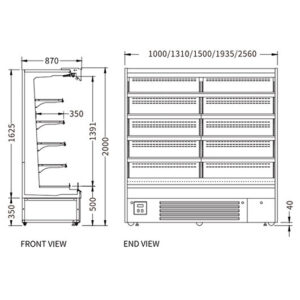Buy Supermarket Vertical Display Chiller XC-ZL-25-A/870 Online - Commercial Fridges - 2 - NZ Depot Delivery