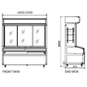 Buy Triple Door With Three Temperature Display Cabinet for Restaurant HY-1800W Online - Commercial Freezers - 2 - NZ Depot Delivery