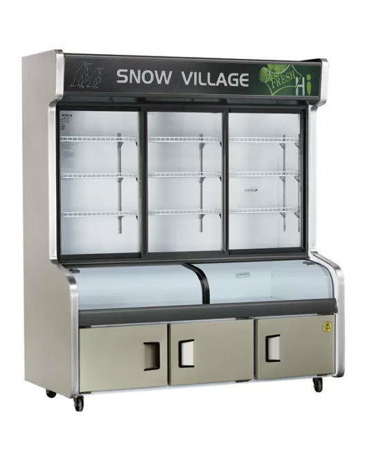 Triple Door With Three Temperature Display Cabinet for Restaurant HY-1800W | Commercial Refrigeration | Snow Village 1 Buy Triple Door With Three Temperature Display Cabinet for Restaurant HY-1800W Online - Commercial Freezers - 1 - NZ Depot Delivery