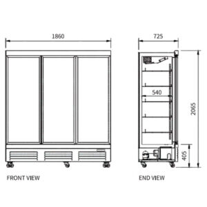 Buy Triple Glass Door Display Freezer LD-1860FX Online - Commercial Freezers - 2 - NZ Depot Delivery