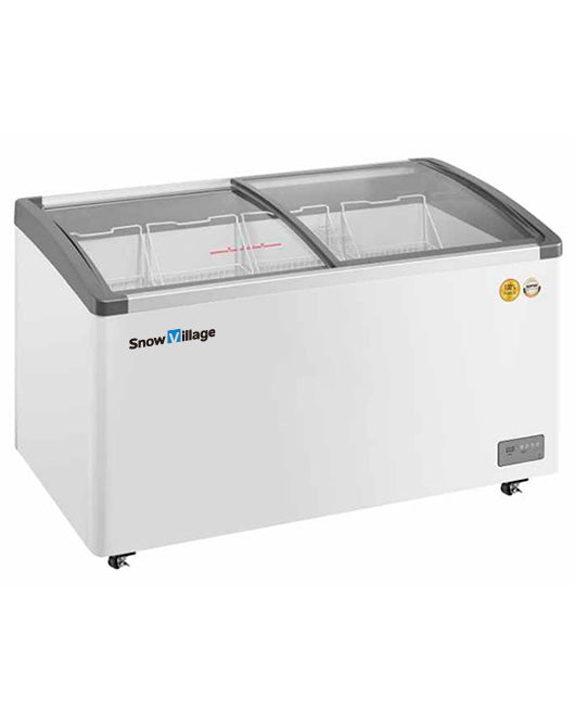 Two Sliding Glass Lids Dual Temperature Chest Freezer SD/SC-400Y | Commercial Refrigeration | Snow Village 1 Buy Two Sliding Glass Lids Dual Temperature Chest Freezer SD/SC-400Y Online - Commercial Freezers - 1 - NZ Depot Delivery