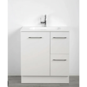 Buy Vanity - Misty Series 700F White - 100% Water Proof Online - Vanities - Freestanding - Square Basin - 1 - NZ Depot Delivery