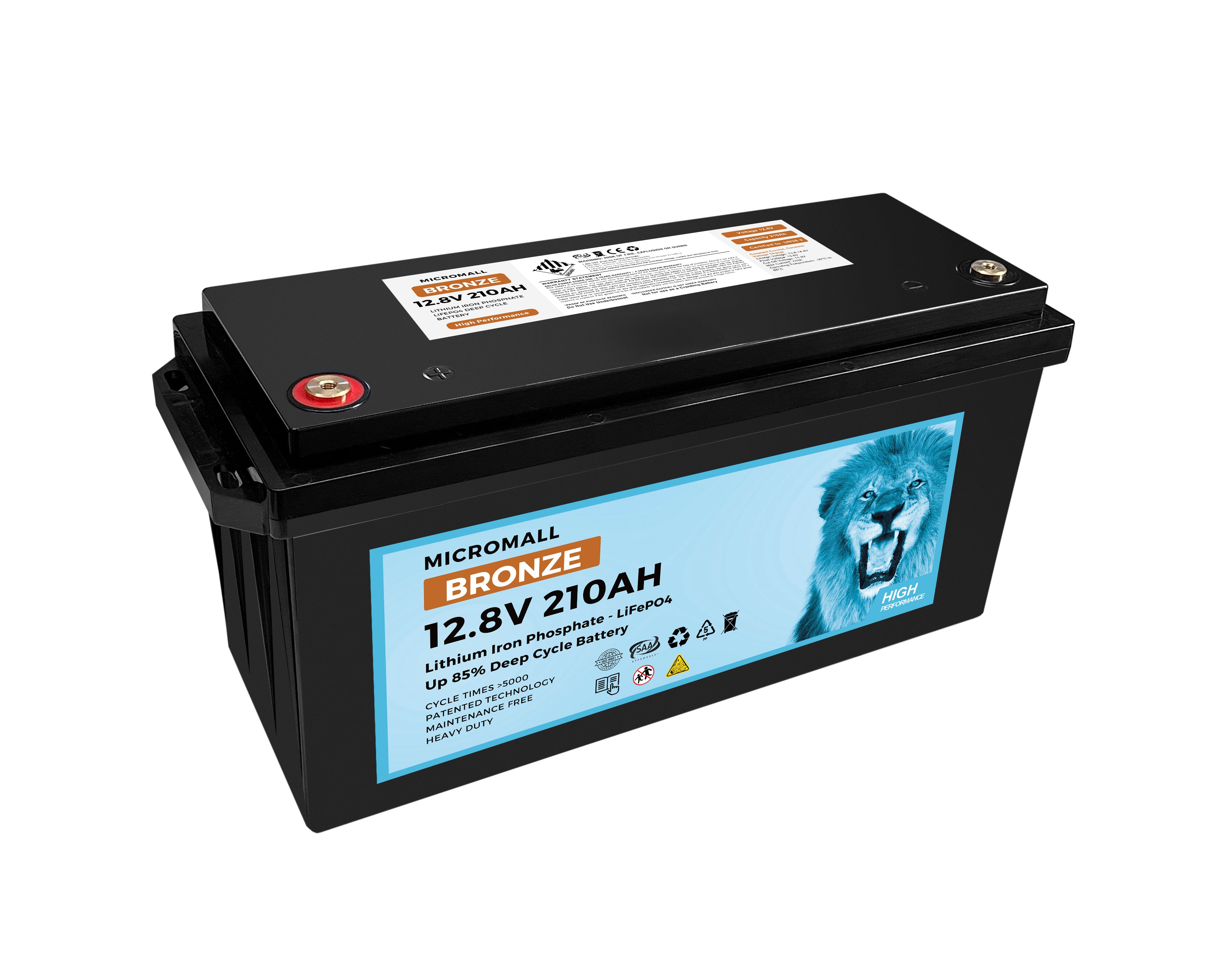 12V 200Ah 210Ah Lithium Battery LiFePO4 Battery Deep Cycle Battery Solar Battery 1 12V 200Ah 210Ah Lithium Battery - BTL-12V210B front view | NZ Depot