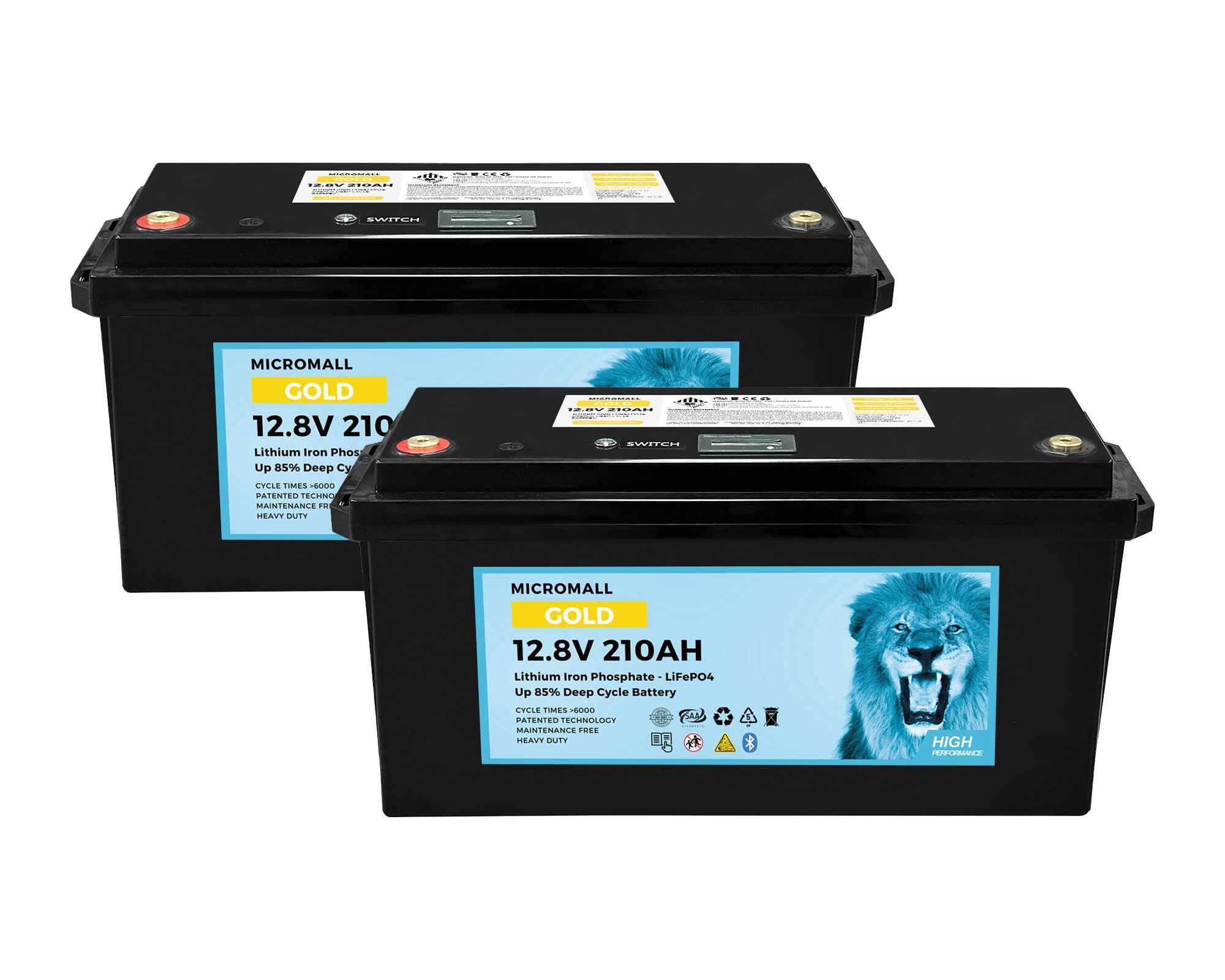12V 200Ah 210Ah Lithium Battery LiFePO4 Battery Deep Cycle Solar Battery X2 1 12V 200Ah 210Ah Lithium Battery LiFePO4 Battery Deep - BTL-12V210G-2 front view | NZ Depot