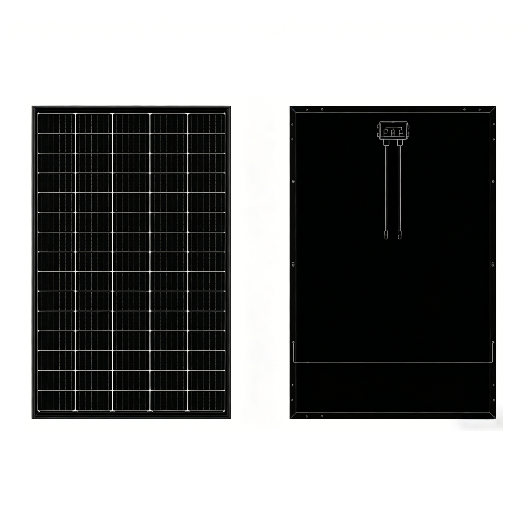 FLAGSUN 45.75V 300W Full Black HPBC Solar Panel 1 FLAGSUN 45.75V 300W Full - FSM75-300WS front view | NZ Depot
