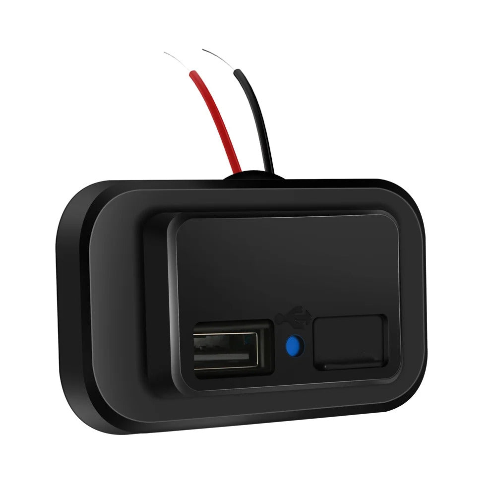 Dual USB 3.1A Car Charger Power Socket 12-24V with Dust Cover 1 Dual USB 3.1A Car - USB charger socket front view | NZ Depot
