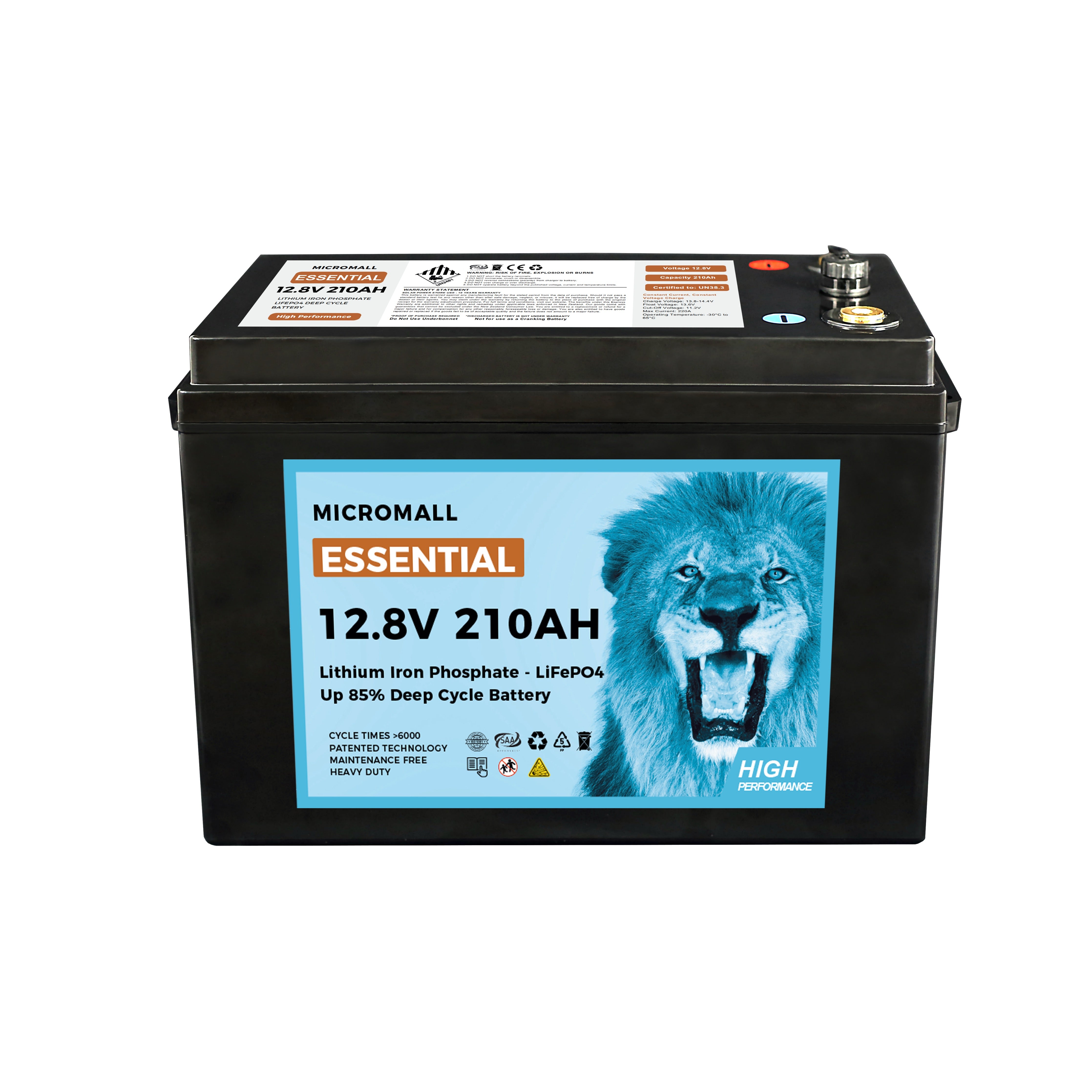 12.8V 210Ah Lithium Battery Essential LiFePO4 Battery Deep Cycle Battery Solar Battery 1 12.8V 210Ah Lithium Battery - BTL-12.8V210 front view | NZ Depot