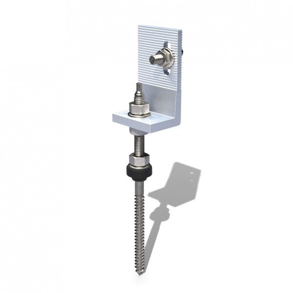 Aluminium Alloy Solar Panel Mounting Bracket Set for Tile Roof - 250x80x40mm 1 Aluminium Alloy Solar Panel - SL-HANGER front view | NZ Depot