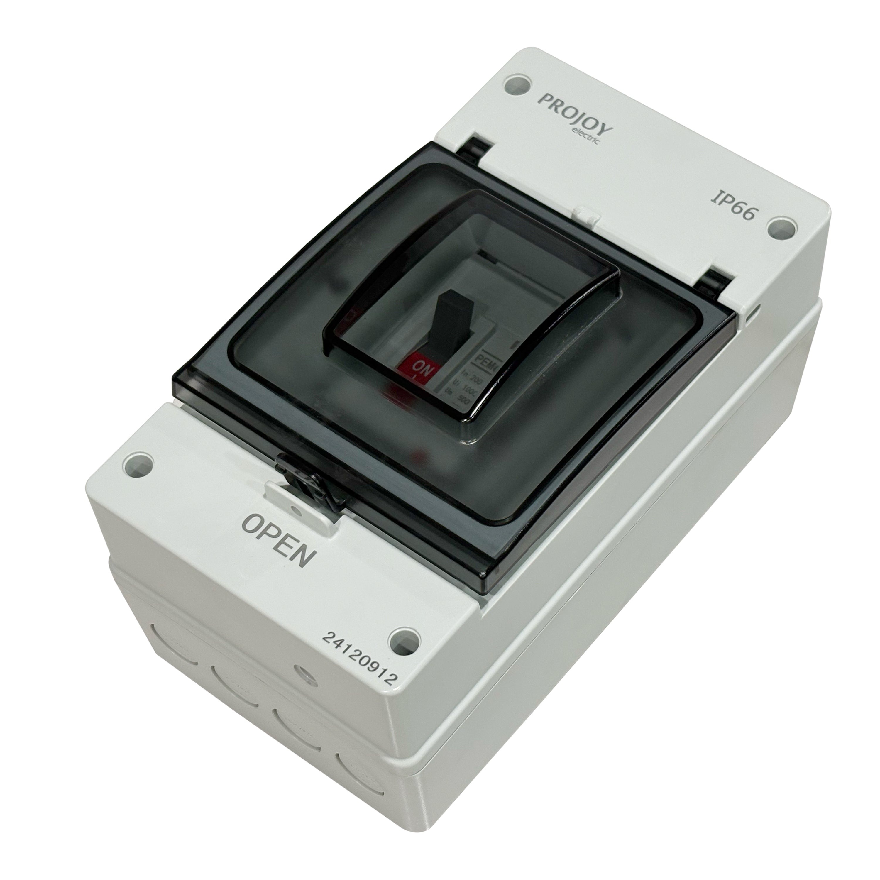 PROJOY DC Circuit Breaker PEMC-250 500V 200A 2P with Waterproof Enclosure 1 PROJOY DC Circuit Breaker PEMC-250 - SURGE-PEMC-200 front view | NZ Depot
