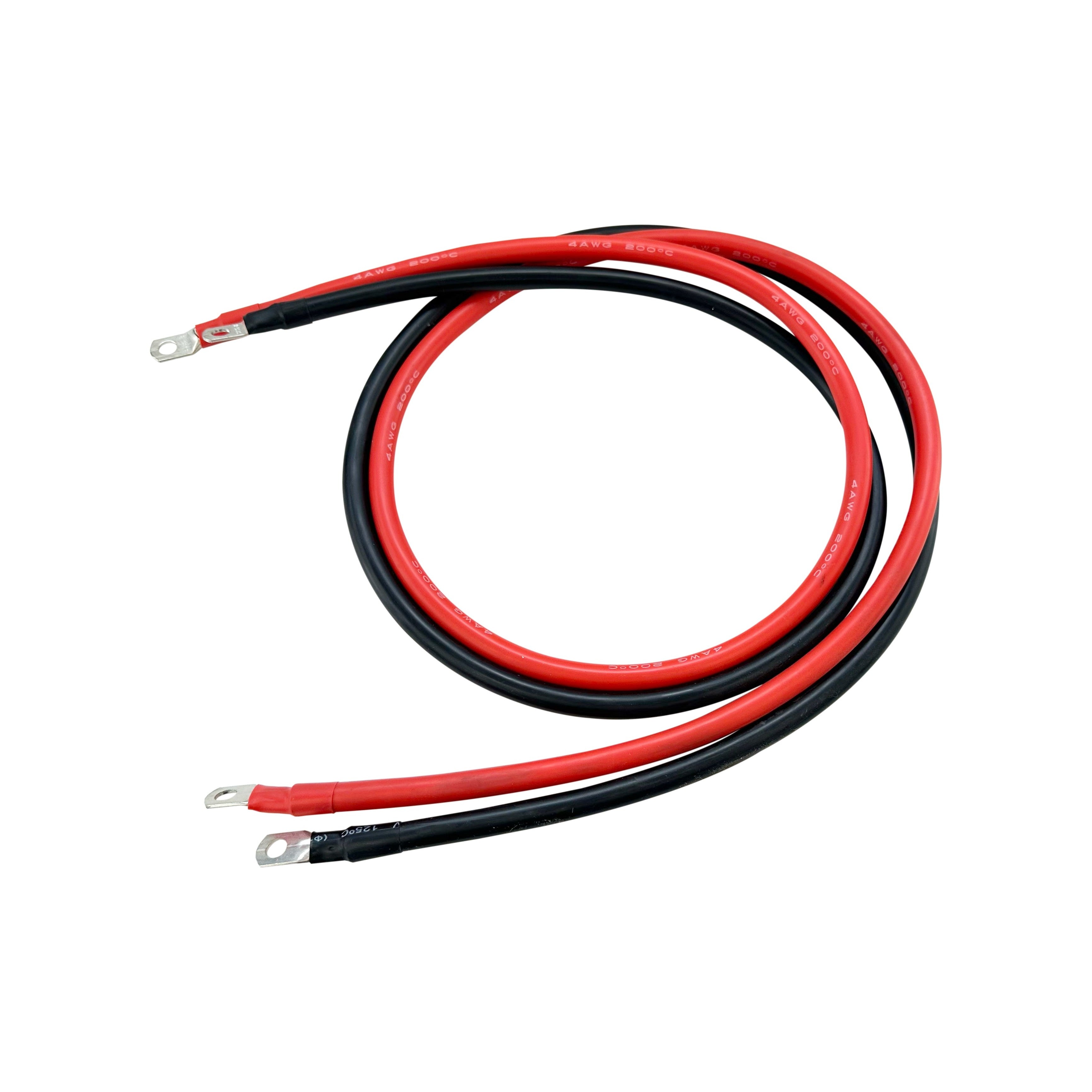 High-Quality 4 AWG US Silicone Tin-Plated Copper Battery Inverter Cable Set 1 High-Quality 4 AWG US - 4AWG-1.5M front view | NZ Depot