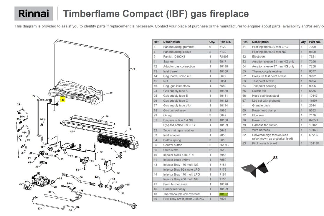 Rinnai RIN-10157 - Thermocouple Assy Ibf 1 Rinnai RIN-10157 - Thermocouple Assy Ibf | NZ Depot