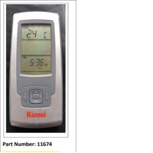 Rinnai RIN-11674 - Remote Control Repl RF RDV3610 | NZ Depot