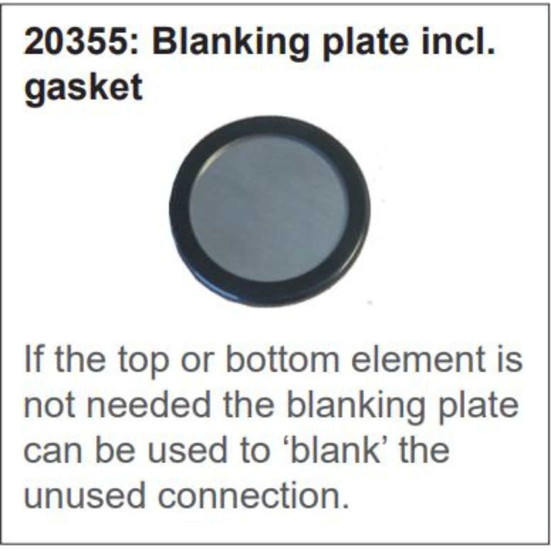 Rinnai RIN-20355 - Blanking Plate Incl Gasket 1 Rinnai RIN-20355 - Blanking Plate Incl Gasket | NZ Depot