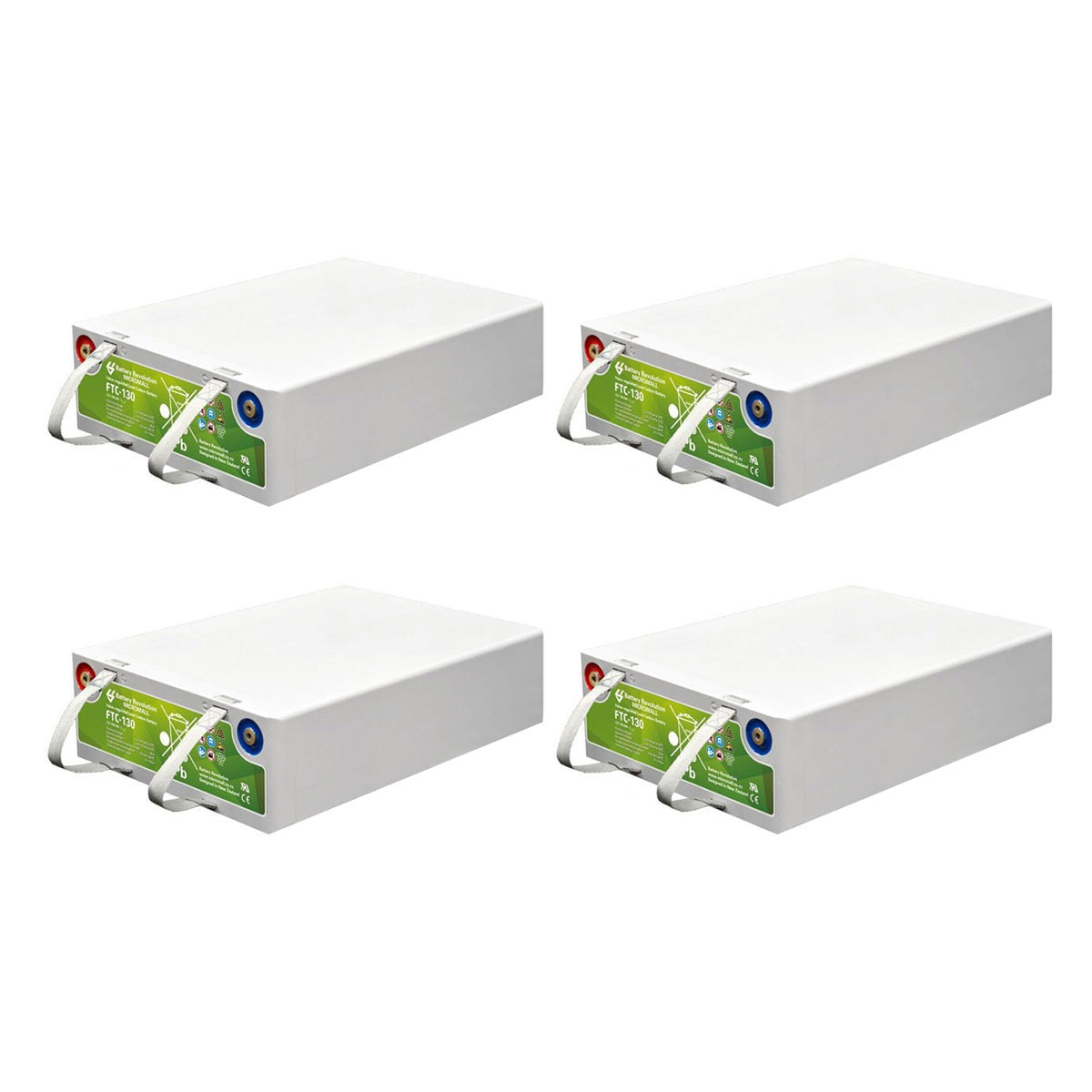 4X Deep Cycle Solar Storage Battery 12V 130Ah Ultra Lead Carbon Battery 1 4X Deep Cycle Solar - BTC-12V130AH-4 front view | NZ Depot