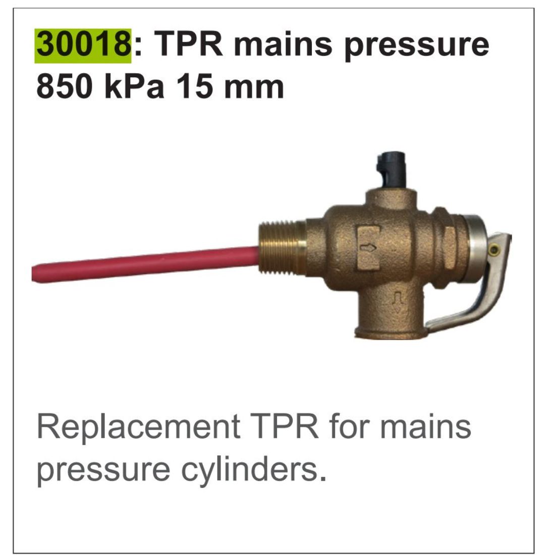 Rinnai RIN-30018 - Tpr Valve 850 Kpa 15MM 1 Rinnai RIN-30018 - Tpr Valve 850 Kpa 15MM | NZ Depot