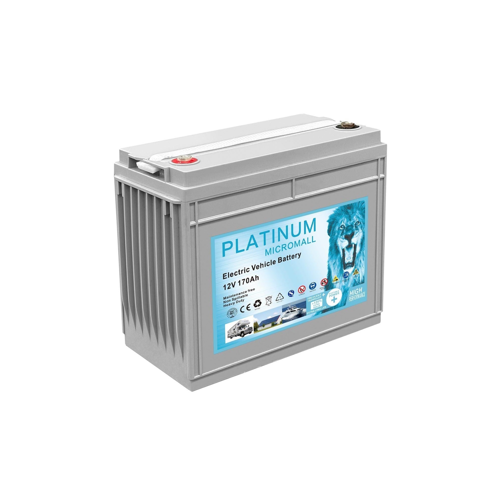 12V 170Ah Golf Cart Battery Full Gel Maintenance Free T1275 Deep Cycle 1 12V 170Ah Golf Cart - BTG-12V170 front view | NZ Depot