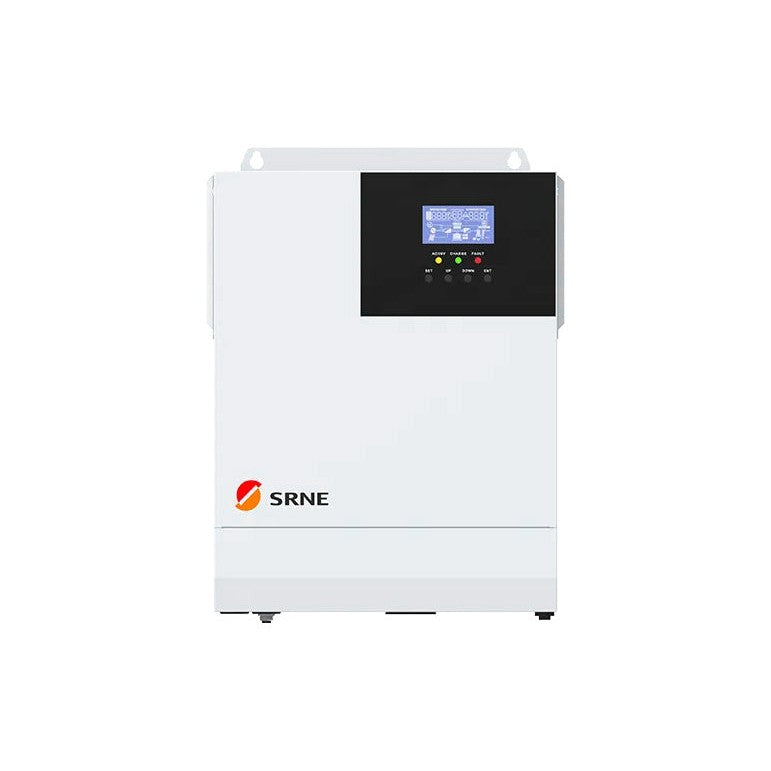 SRNE 24V 3300W Hybrid Solar Charge Inverter HF2430S80-H High PV Voltage 1 SRNE 24V 3300W Hybrid - HF2430S80-H front view | NZ Depot
