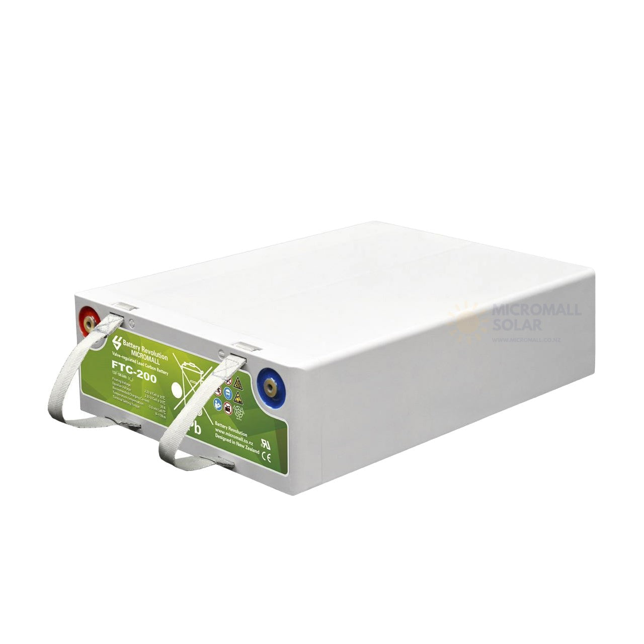 Deep Cycle Solar Storage Battery - 12V 200Ah Ultra Lead Carbon Battery 1 Deep Cycle Solar Storage - BTC-12V200AH front view | NZ Depot