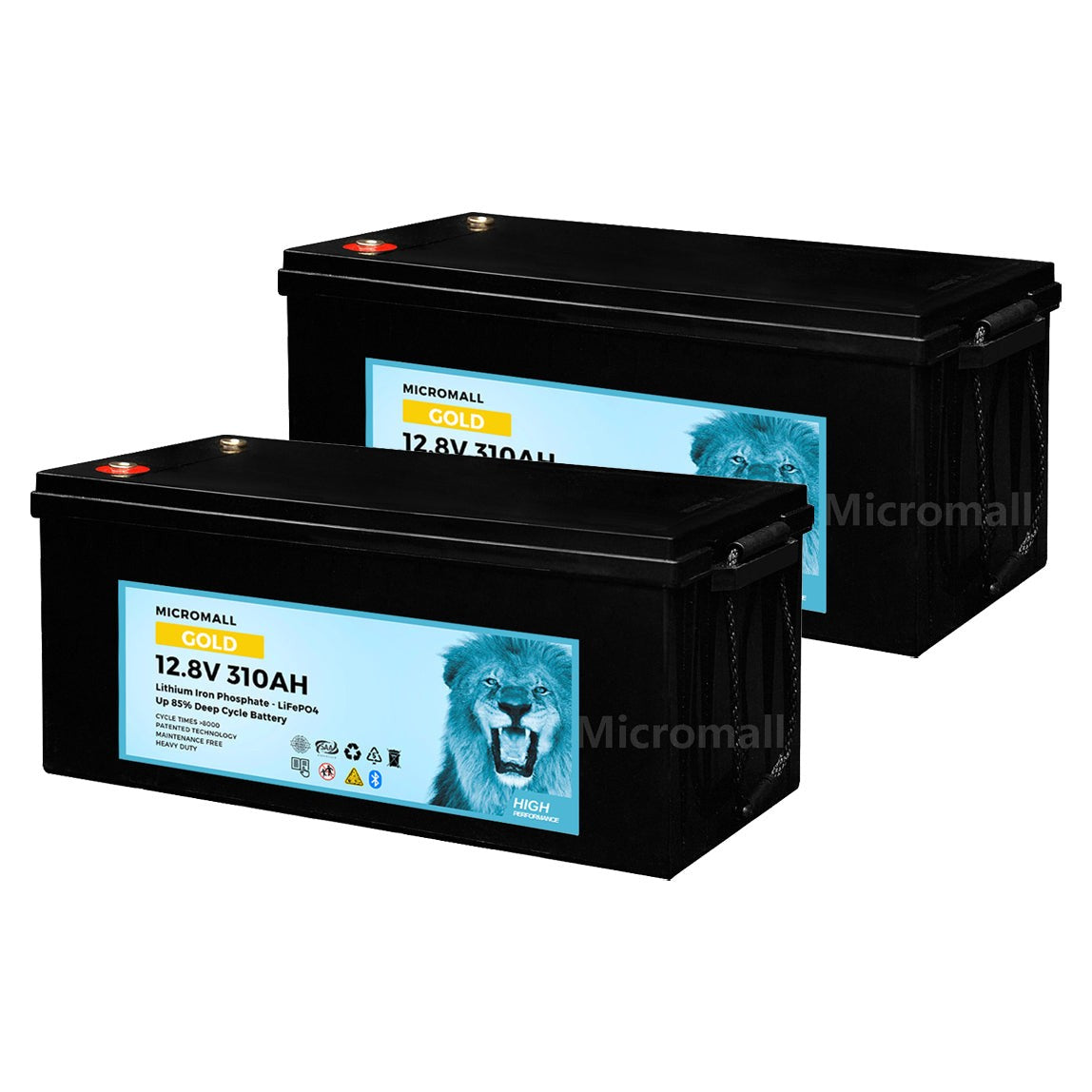 2 x 12V 300Ah 310Ah LiFePO4 Lithium Batteries Deep Cycle Solar Power Storage 1 2 x 12V 300Ah - BTL-12V310AH-2 front view | NZ Depot