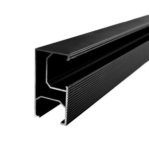 Black Anodized Aluminum Solar Mounting - RAIL-4.8 front view | NZ Depot