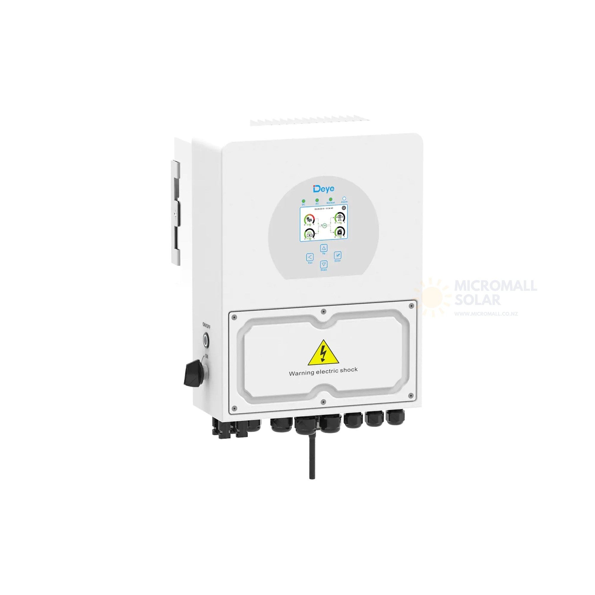 Deye 6kW Single Phase 2 MPPT Hybrid Inverter SUN-6K-SG04LP1-AU 1 Deye 6kW Single Phase - DY-6K front view | NZ Depot
