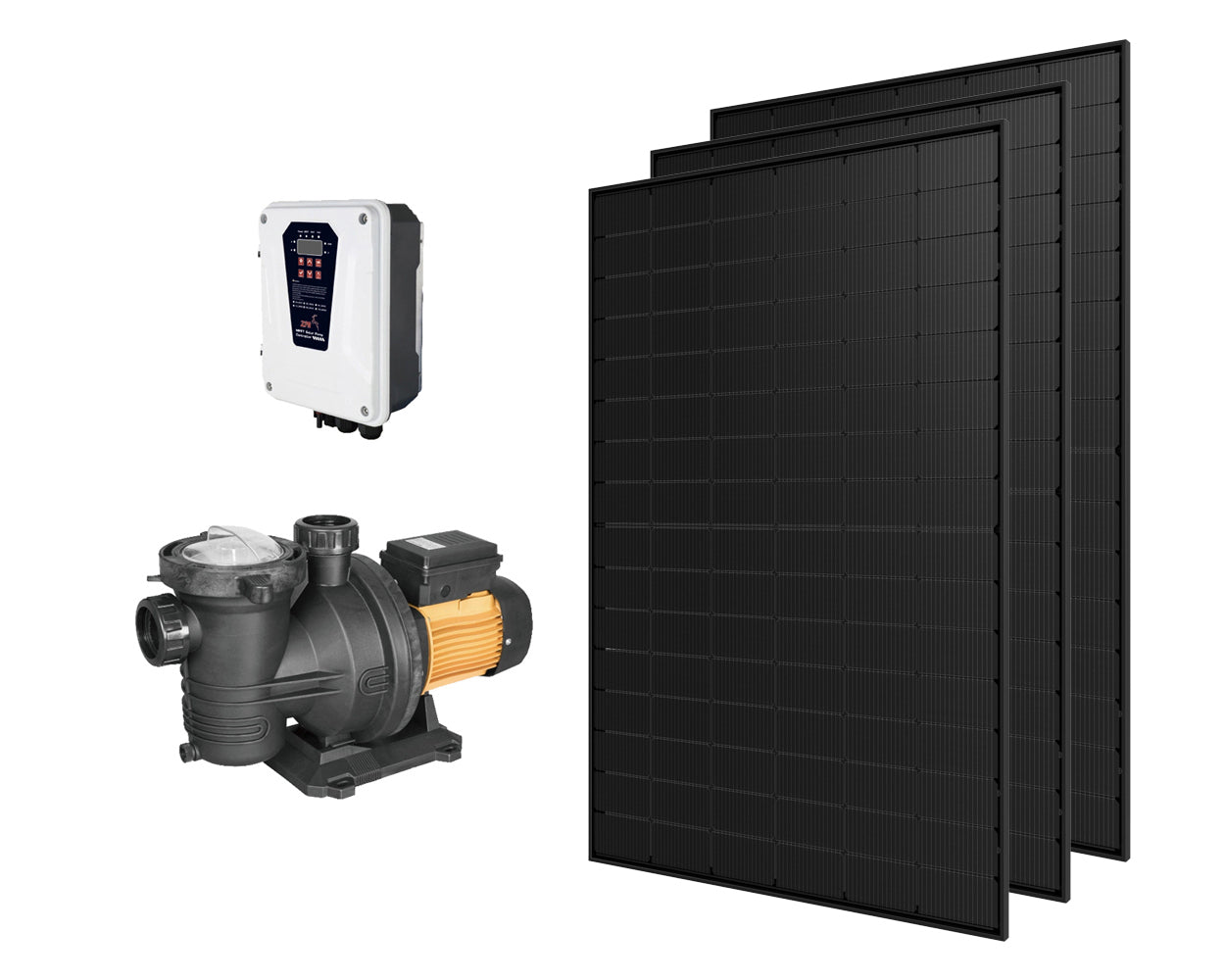 Latest Upgrade 1200W Solar Swimming Pool Pump Kit 1 Latest Upgrade 1200W Solar - PUMP-POOL-CB front view | NZ Depot