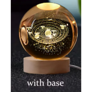 Buy 6cm Crystal Ball Laser Engraved Glass Sphere with Wooden USB Base Online - Home Decor -  - 2 - NZ Depot Delivery