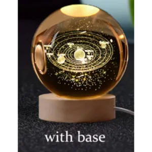 Buy 6cm Crystal Ball Laser Engraved Glass Sphere with Wooden USB Base Online - Homeware Clearance Sale - - 2 - NZ Depot Delivery