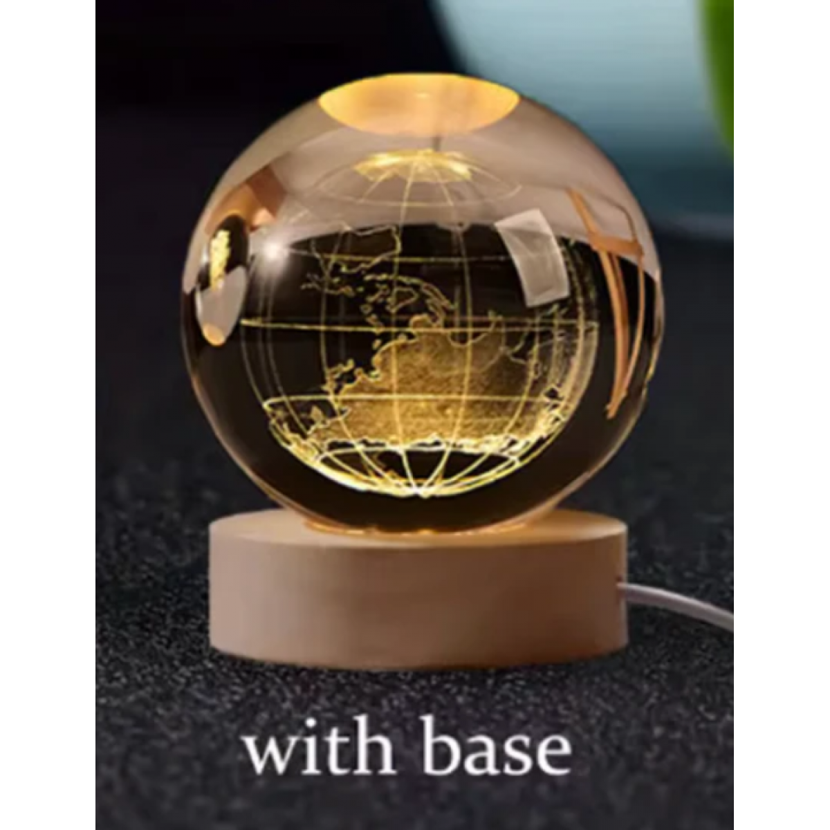 6cm Crystal Ball Laser Engraved Glass Sphere with Wooden USB Base - Crystal Ball - Home Decor - 4 - NZ DEPOT Bathroom Buy 6cm Crystal Ball Laser Engraved Glass Sphere with Wooden USB Base Online - Home Decor - - 4 - NZ Depot Delivery