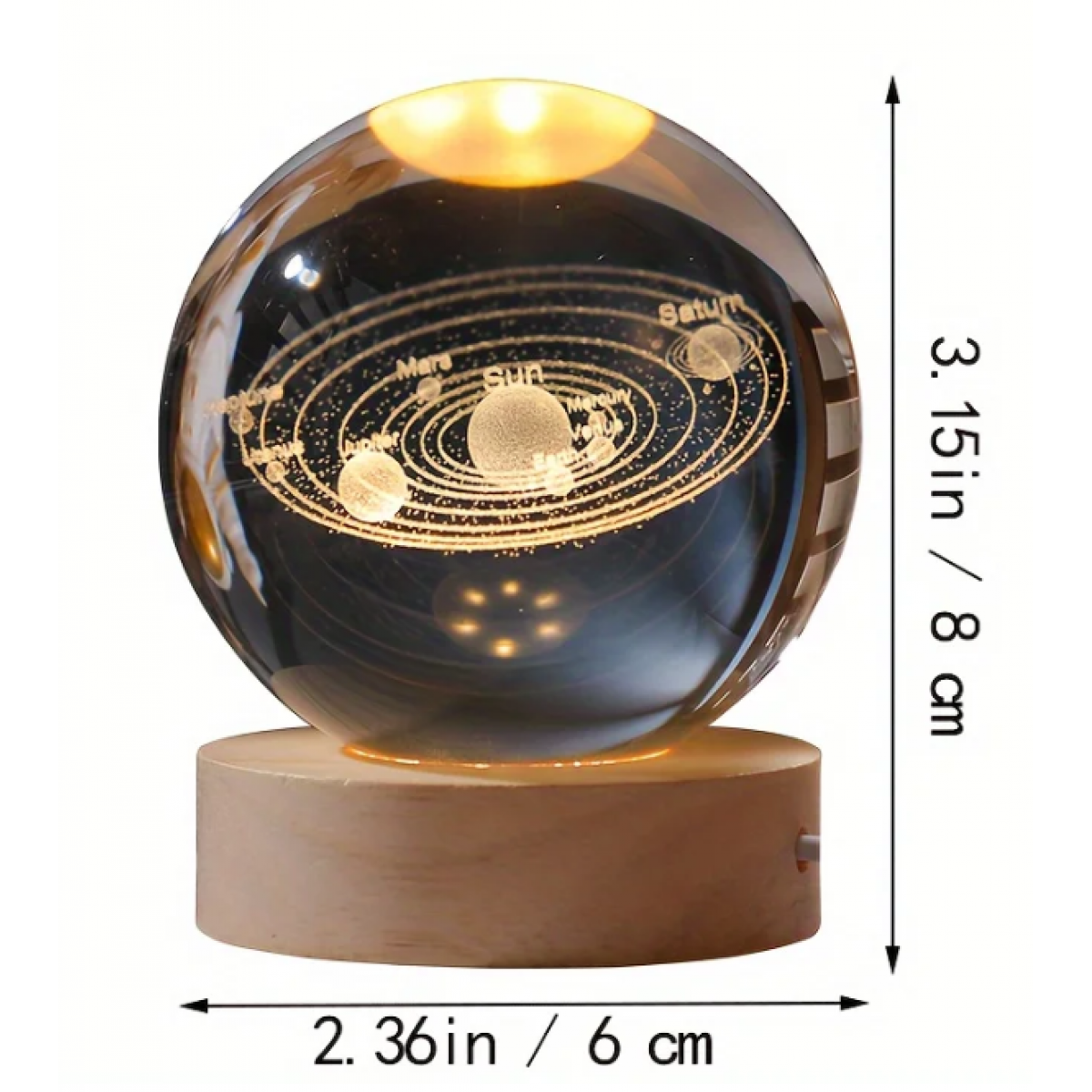 6cm Crystal Ball Laser Engraved Glass Sphere with Wooden USB Base - Crystal Ball - Home Decor - 5 - NZ DEPOT Bathroom Buy 6cm Crystal Ball Laser Engraved Glass Sphere with Wooden USB Base Online - Home Decor - - 5 - NZ Depot Delivery