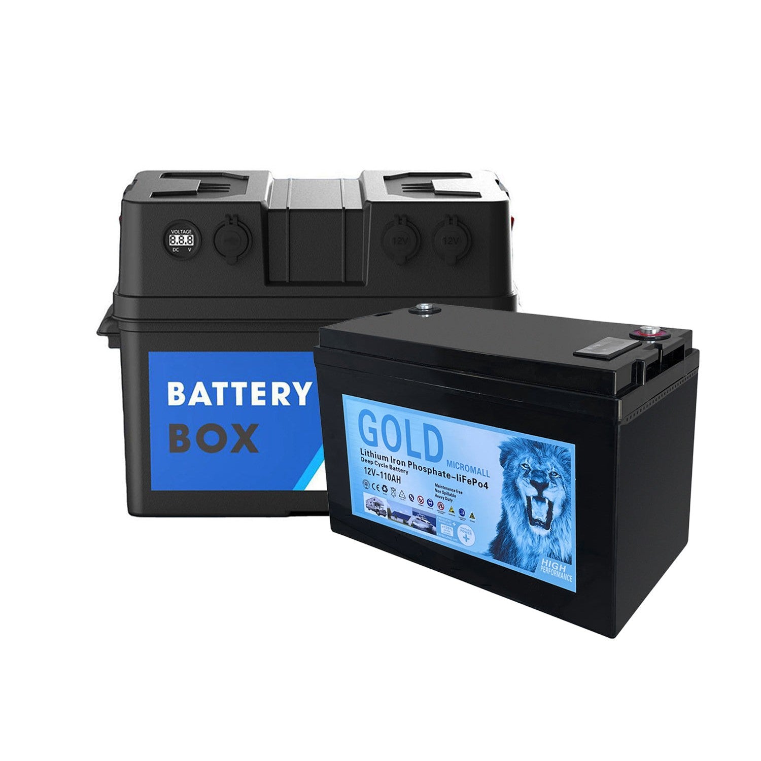 500W 1000W Max Portable Power Station LiFePO4 110Ah Battery Built-In for Camping 1 500W 1000W Max Portable - BOX-CB2 front view | NZ Depot