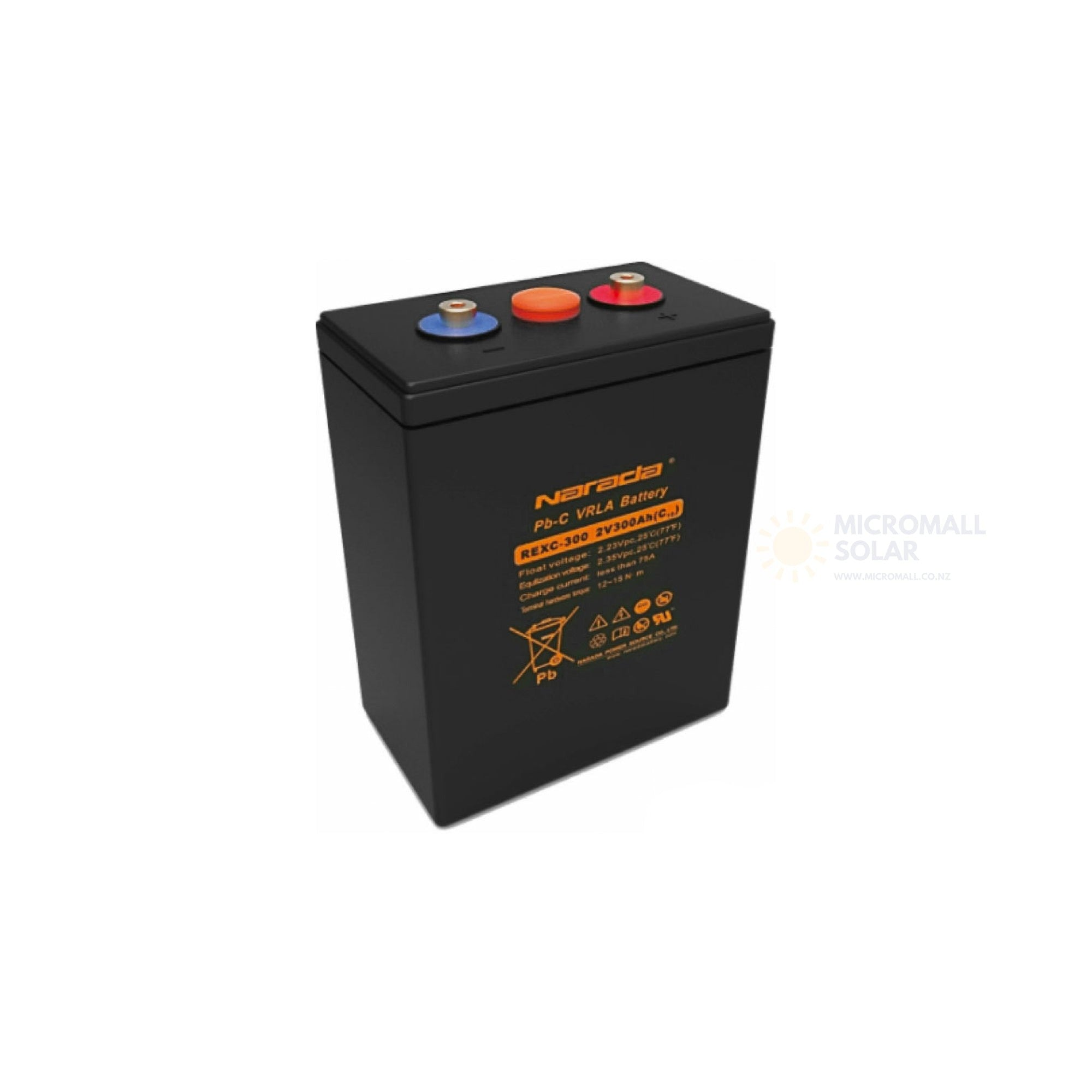 Narada REXC-300 2V 300Ah Ultra Lead Carbon Deep Cycle Solar Battery 1 Narada REXC-300 2V 300Ah - BTN-2V300 front view | NZ Depot