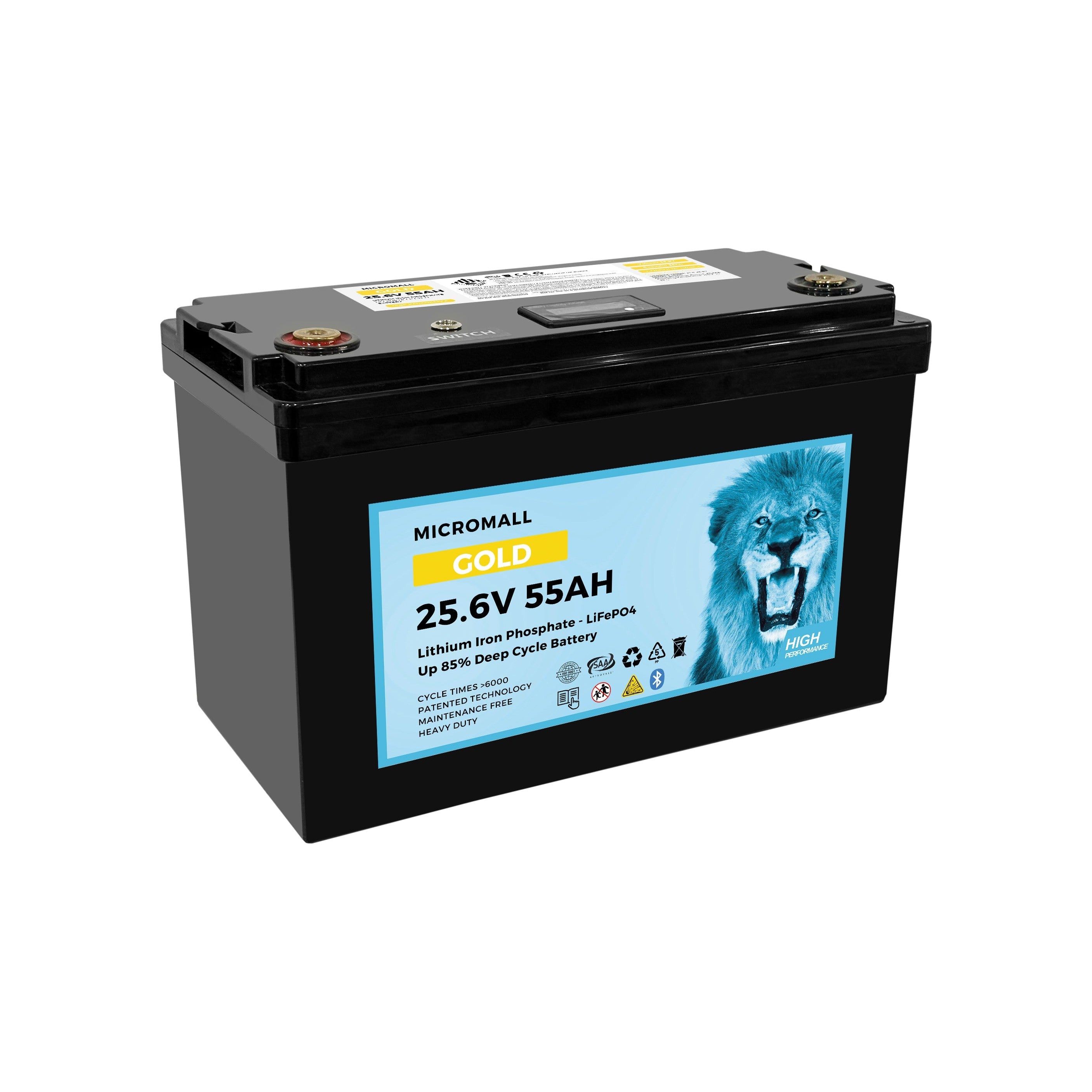 24V 50Ah 55Ah Lithium Battery LiFePO4 Battery Deep Cycle Battery Solar Battery 1 24V 50Ah 55Ah Lithium - BTL-24V55G front view | NZ Depot