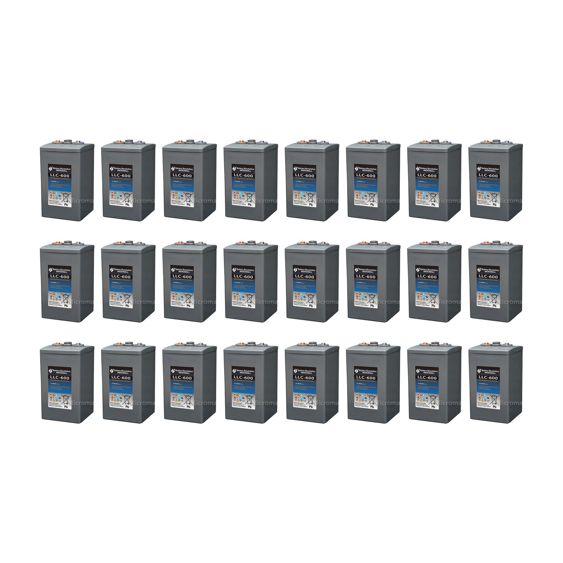 Deep Cycle Solar Storage Battery 48V 28.8kW offgrid Ultra Carbon Battery 1 Deep Cycle Solar Storage Battery 48V 28.8kW - SL-BT2V600AH-24 front view | NZ Depot