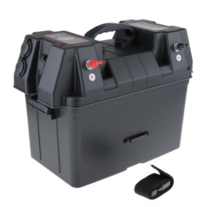 Battery Box with Voltmeter - BOX-2 front view | NZ Depot