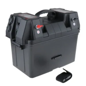 Battery Box with Voltmeter - BOX-2 front view | NZ Depot