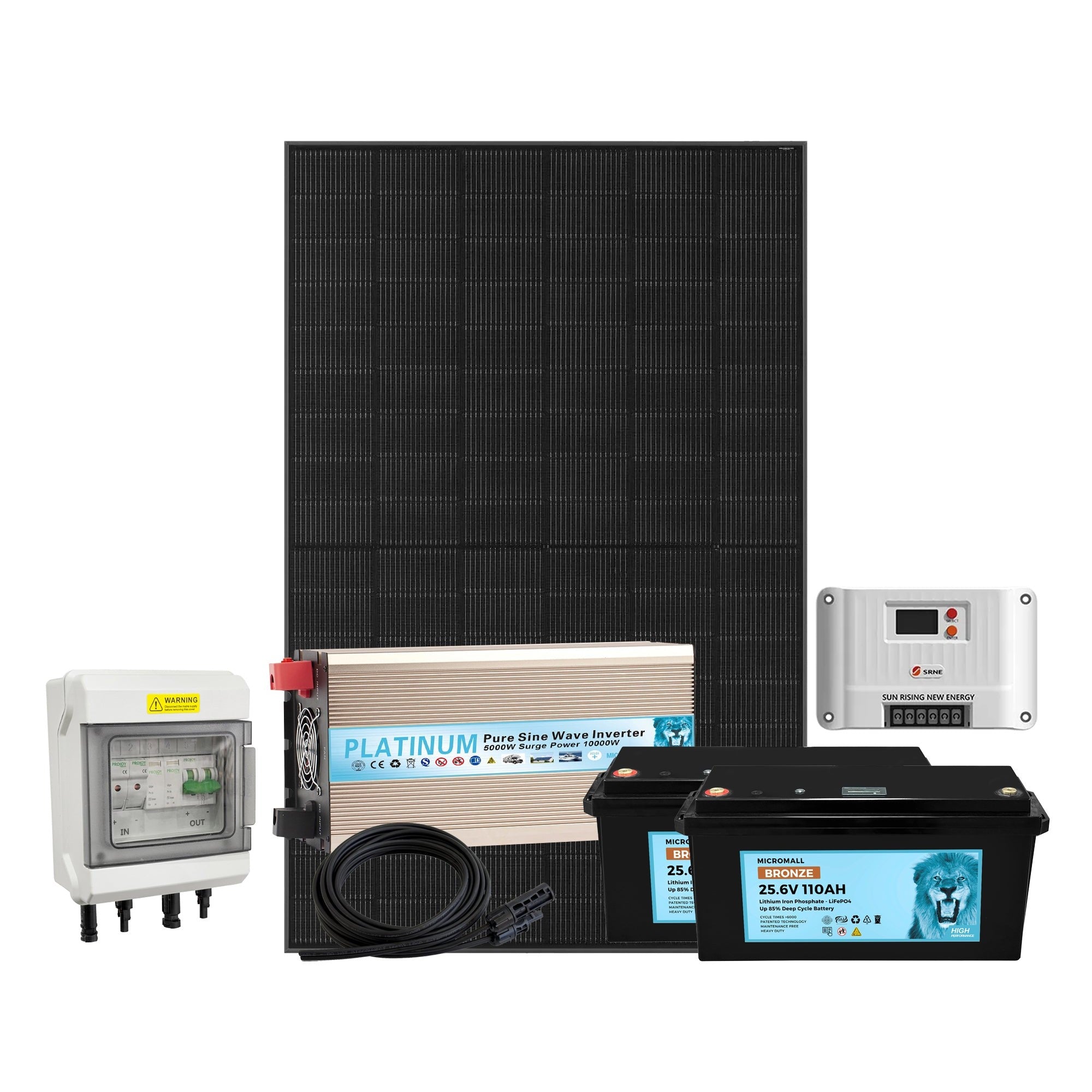 24V 5000W Off Grid LiFePO4 Lithium Battery Solar Kit 1 24V 5000W Off Grid - CB5000W front view | NZ Depot