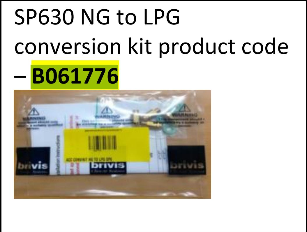 Rinnai B061776 - Acc Conv/kit NG TO LPG SP630 1 Rinnai B061776 - Acc Conv/kit NG TO LPG SP630 | NZ Depot