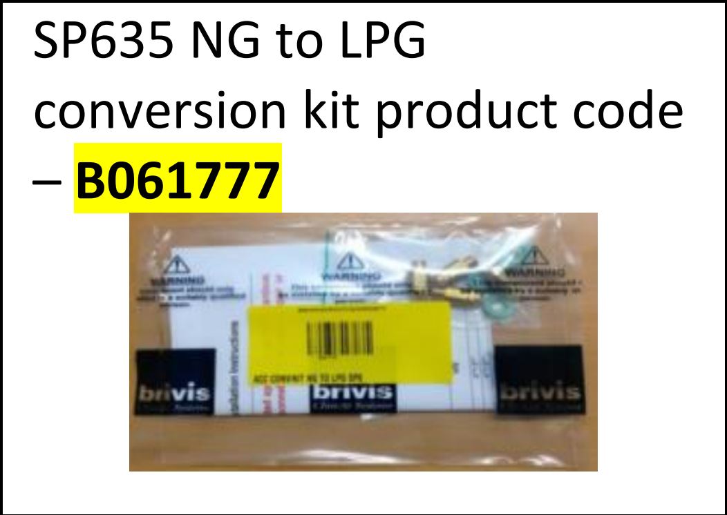 Rinnai B061777 - Acc Conv/kit NG TO LPG SP635 1 Rinnai B061777 - Acc Conv/kit NG TO LPG SP635 | NZ Depot