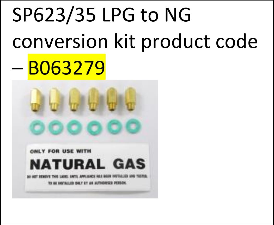 Rinnai B063279 - Acc Conv/kit LPG TO NG SP23 35 1 Rinnai B063279 - Acc Conv/kit LPG TO NG SP23 35 | NZ Depot